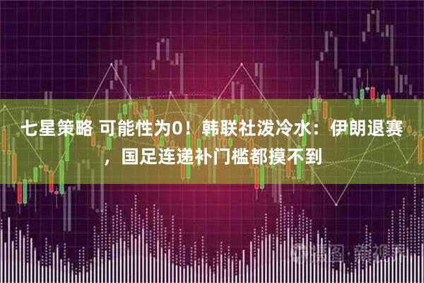 七星策略 可能性为0！韩联社泼冷水：伊朗退赛，国足连递补门槛都摸不到
