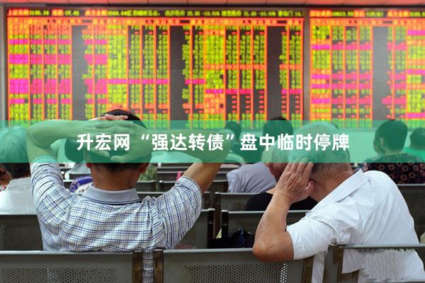 升宏网 “强达转债”盘中临时停牌